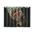 thumbnail image 3 of MKHERT Beautiful African Woman Window Curtain Kitchen Curtain 26x39 inch,Two Piece, 3 of 3