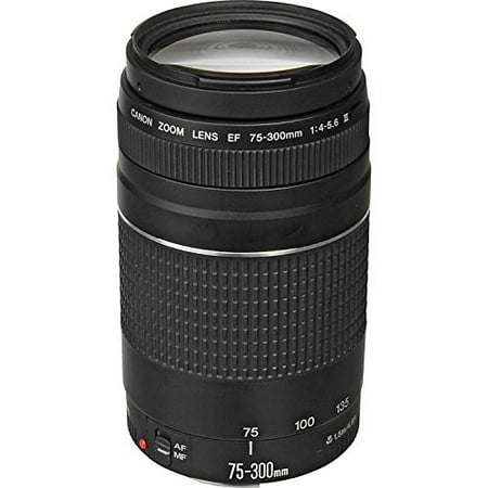 Canon EF 75-300mm f/4-5.6 III Zoom Lens with UV FIlter for Canon EOS 7D, 60D, EOS Rebel SL1, T1i, T2i, T3, T3i, T4i, T5i, XS, XSi, XT,