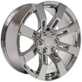 thumbnail image 3 of OE Wheels CA82 20 Inch Rims and Tires Fit Escalade Style 6x139.7 20x8.5 Chrome - Hollander 5409 - Dueler H/L Alenza 275/55-20 (Set of 4), 3 of 5