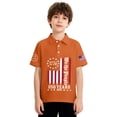 thumbnail image 5 of CCRFTGI Polo Shirts for Kids Girls Size 10-12 Patriotic Shirt We The People Polo Shirts School Uniform Athletic Sport Print Lapel Button Collared Polo Summer Tops Orange 9-10 Years, 5 of 7