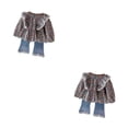 thumbnail image 3 of Qarigey Conjunto de abrigo para niña, traje para niño, traje para niño, lavable, transpirable, , ropa diaria, pantalones de moda para otoño Type8 NO8, 3 of 6