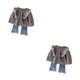thumbnail image 1 of Guardurnaity Conjunto de abrigo para niña, traje para niño, traje para niño, ropa exquisita de encaje transpirable, Top de costura de moda de Type9 NO9, 1 of 6