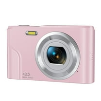 Zostuic Kids Digital Camera, FHD 1080P 48MP Photo Camera with 16X Digital Zoom, 2.4 Inch LCD Screen, Includes 32GB SD Card, Perfect Portable Birthday Gift for Girls Boys(Pink)