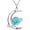 Turquoise, variant on JKR Moon and Planet Necklace Sterling Silver Gemstone Necklace for Women Space Planet Jewelry Gifts for Women Wife