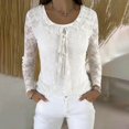 thumbnail image 2 of Womens Tops Lace Long Sleeve With Camisole Casual Layered Plus Size Tops, 2 of 4