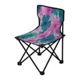 thumbnail image 2 of 600D Oxford Camping Chair Portable Foldable Chair Supports 220 lbs for Picnic, Fishing, Backpacking Pink and Teal Tie-dye, 2 of 8