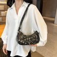 thumbnail image 4 of Cool Girl Underarm Bag Retro Axila Monedero Tote Bolso Mujeres Y2K PU Cuero Niñas Al Aire Libre Diaria, 4 of 9