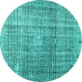 thumbnail image 1 of Ahgly Company Machine Washable Indoor Round Persian Turquoise Blue Traditional Area Rugs, 7' Round, 1 of 4