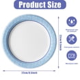 thumbnail image 4 of DTFMZOV 50pcs Paper Plates 8.5 Inch, Disposable Party Cake Dessert Plates, Microwave-safe, Blue Check Plates for Picnic Wedding Baby Shower Birthday Tea Party Supplies, 4 of 9