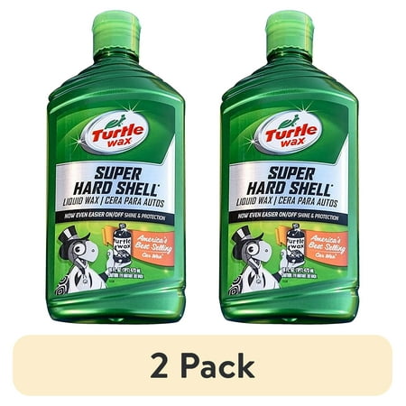 (2 pack) Turtle Wax Super Hard Shell Liquid Wax, 16oz