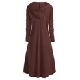 thumbnail image 4 of womens Tops for $5 Tops For Women Casual Spring Summer Women Loose Blouse Tops Sweater Large Size Coat Retro Dress Hooded Elasticity, 4 of 7