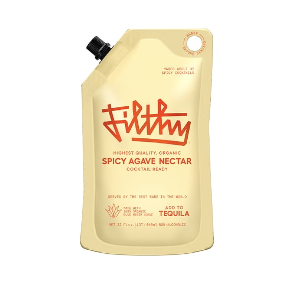 Filthy Spicy Agave Nectar Mix Premium Cocktail Mixer, 32 fl oz Pouch (1-Pack)