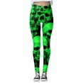 thumbnail image 5 of Halloween Leggings For Women Colorful Skull Print Squat Proof Active Soft Leggings for Workout Gym Casual, 5 of 5