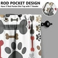 thumbnail image 3 of Funny Canine Kitchen Curtains 2 Panels - 27.5x39 Inch Puppy & Paw Design, Farmhouse Tier Curtains with Rod Pocket for Small Windows, 3 of 4