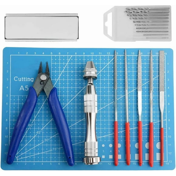 UKLL-50Pcs Modeler Basic Tools Craft Set Compatible with Gundam Model Tools Kit Hobby Building Tools for Model Assemble Car Model Building Repairing and Fixing DIY Craft Kit