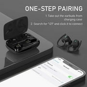 Hoey Wireless Earbuds, Bluetooth 5.4, 50H Playtime, IP7 Waterproof, LED Display, Black