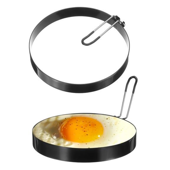 Uxcell 2Pcs Egg Rings 6" Stainless Steel Nonstick Cooking Ring for Griddle Frying Eggs Sandwich Breakfast