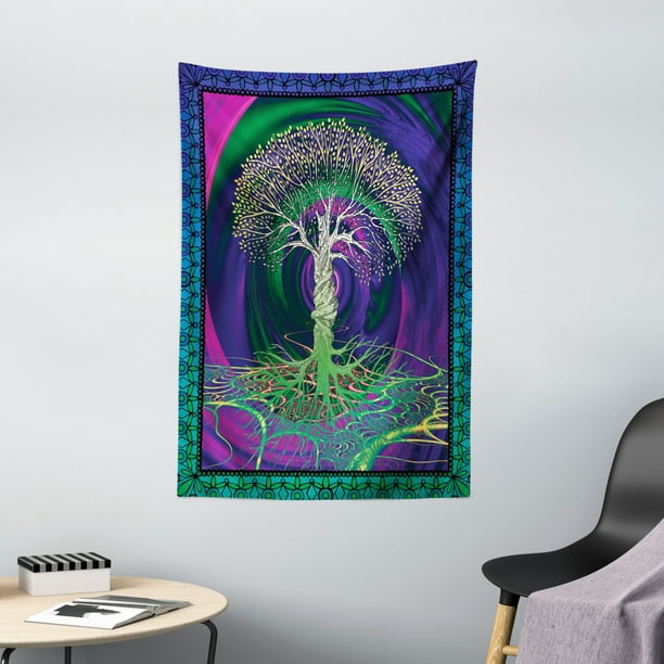 Nature Tapestry, Digital Psychedelic Tree of Life with Turning Gothic  Background Mystery Display, Wall Hanging for Bedroom Living Room Dorm  Decor, 40W X 60L Inches, Purple Fuchsia, by Ambesonne - Walmart.com