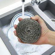 Clearance !ZBBMUYHGSA 4 Steel Wool Brushes,Stainless Steel Wire Metal Pot Scrubber for Kitchen Clean 4Pcs