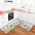 thumbnail image 5 of Spring Kitchen Rugs Set of 2,Anti-Slip Washable Kitchen Mats，Wood Grain Floral Kitchen mat, Seasonal Holiday Decorations for Home Kitchen，17x30+17x47 Inch, 5 of 6