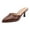Brown, variant on Women's Kitten Heeled Mules Pointed Toe Wedding Slip on Shoes Bride Stilettos Pumps Heeled Dressy Sexy Fashion Pumps Black Size 9