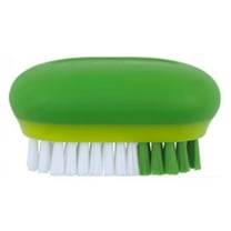 Plastic Fruit and Veggie Brush, Color-Coded Nylon Bristles, White/Green, GoodCook