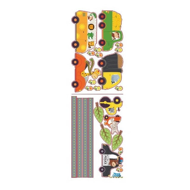 Inteprter Dibujos animados de animales lindos, pegatina de pared multicolor, papel tapiz, conveniente decoración de paredes para niños, patio Decoración del hogar