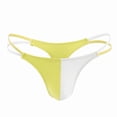 thumbnail image 3 of COSFO Men's Thong Underwear Bulge Pouch Colorblock T-Back Breathable Low Rise Classic Fit Men's Underwear, 3 of 4
