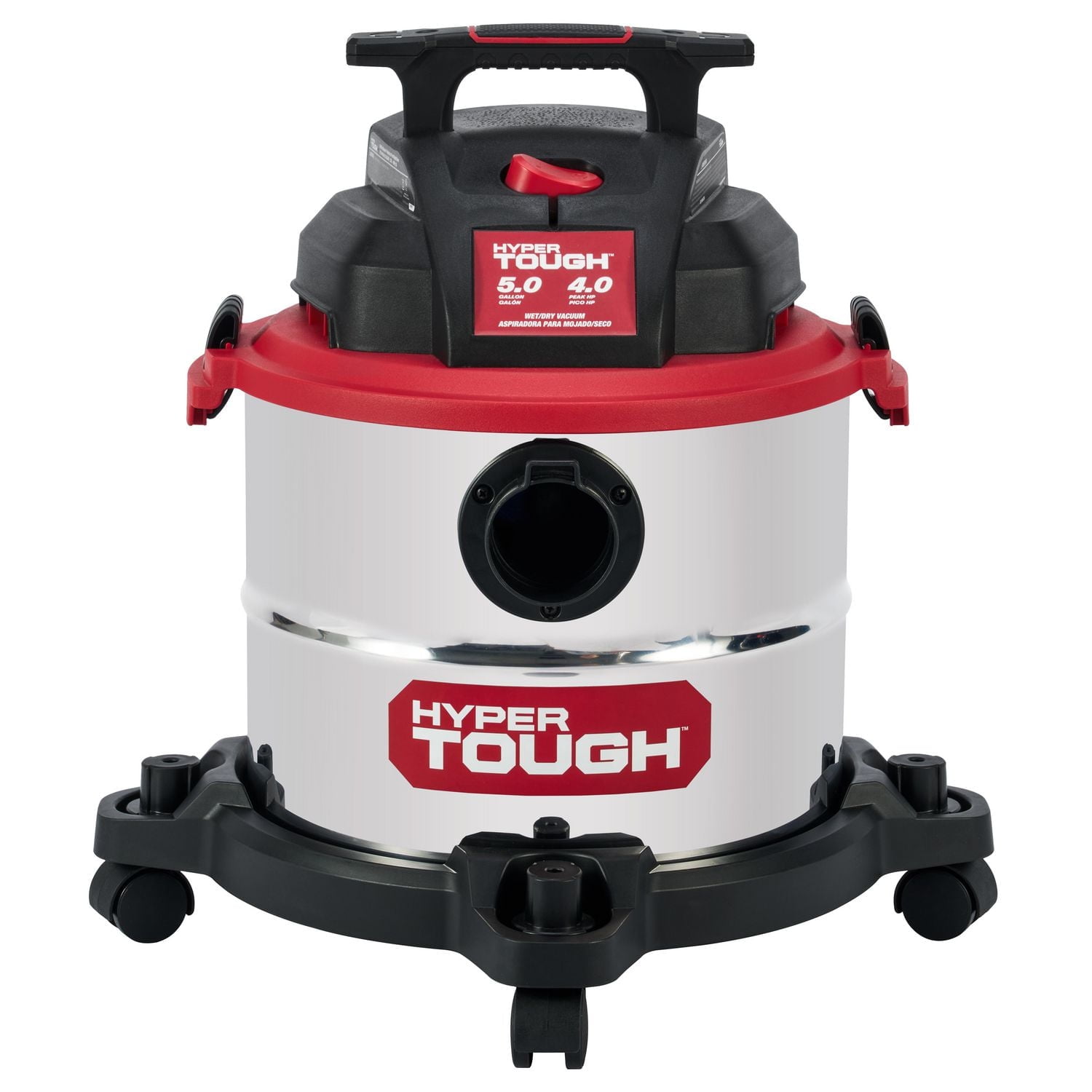 Hyper Tough 18,9 Litres Aspirateur à sec et à eau en acier inoxydable Hyper Tough 18.9L (5 Gal.) Aspirateur eau et poussières de 4,0 CV avec accessoires