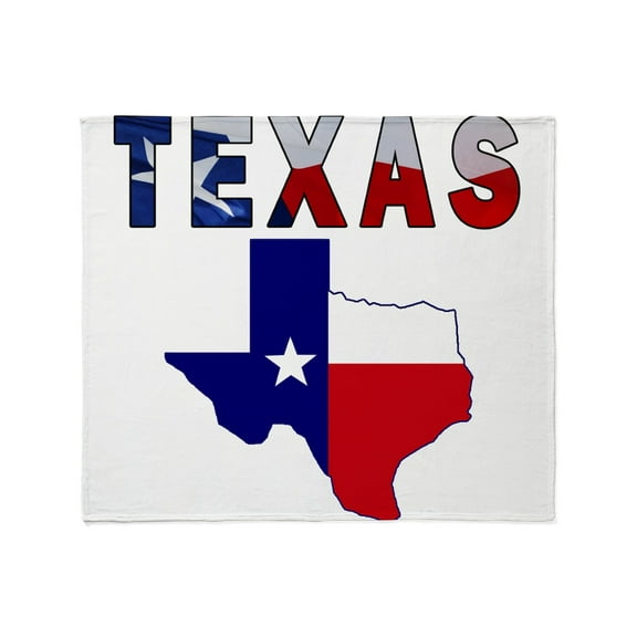 CafePress - Flag Map With Texas Throw Blanket - Soft Fleece Throw Blanket, 50"x60" for All Ages
