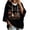 53#Black, variant on Womens BER Months Graphic Hoodie 3/4 Sleeve Oversized Fall Holiday Pullover Sweatshirt