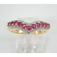 thumbnail image 2 of Sparkle Jewels 14K Yellow Gold Plated Anniversary Women's Band Ring Round Cut Red Ruby, 2 of 3