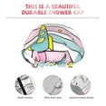 thumbnail image 5 of Easygdp Space Doodle Shower Caps for Women, Double Waterproof Layers Shower Cap, Quick Drying Bath Hair Cap Reusable, 5 of 9