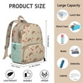 thumbnail image 2 of Floral Hedgehog Forest Cartoon Student Backpack – Cute Aesthetic Design with Night Sky and Tree Pattern, Artistic Lightweight School Bag, 2 of 6