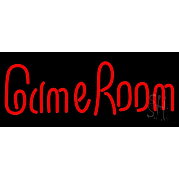 Game Room Bar LED Neon Sign 10 x 24 - inches, Clear Edge Cut Acrylic Backing, with Dimmer - Bright and Premium built indoor LED Neon Sign for Bar decor.