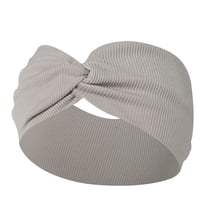 JDEFEG Headbands for Women Absorbed Sport Headband Soft Knotted Headbands for Daily Life Yoga Workout Running Sport Non Slip Sweat Hair Wrap for Girls Grey