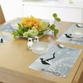 thumbnail image 4 of Ambesonne Floral Place Mats Set of 4, Butterfly Dress, Standard Size, Pale Blue and White, 4 of 6