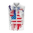 thumbnail image 4 of Blczomt Gym Men's Tank Tops Sleeveless Tanks 4th Of July Button Down Independence Day Red Summer Tees, 4 of 5