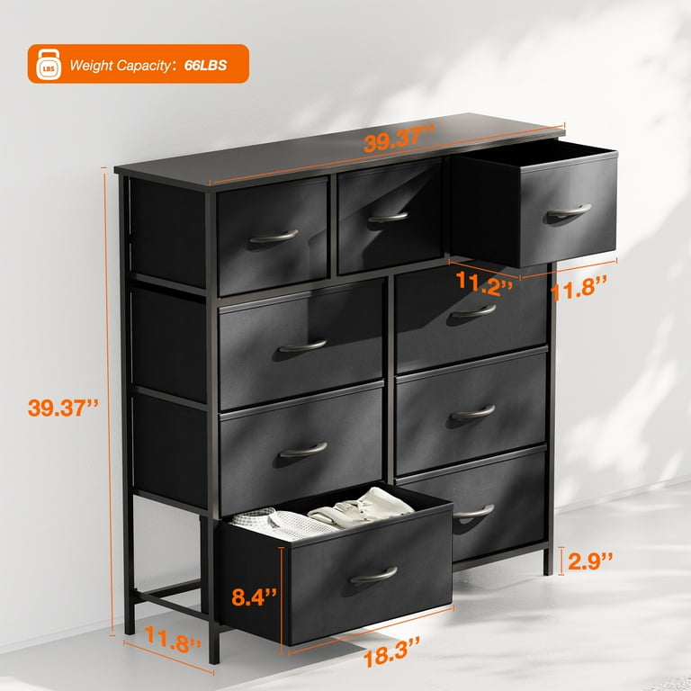knee length dresses for ladies WLIVE Dresser TV Stand, Entertainment Center with Fabric Drawers, Medi