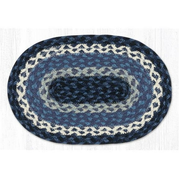 Earth Rug 46-443 10 x 10 in. MS-443 Blue, Gray & Ivory Round Swatch Rug