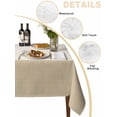 thumbnail image 2 of Rustic Vintage Table Cloth, Farmhouse Countryside Linen Texture Waterproof Tablecloth for Rectangle Tables, Reusable Washable Fabric Table Cover for Restaurant Kitchen Dining Tables 52"x70", 2 of 6