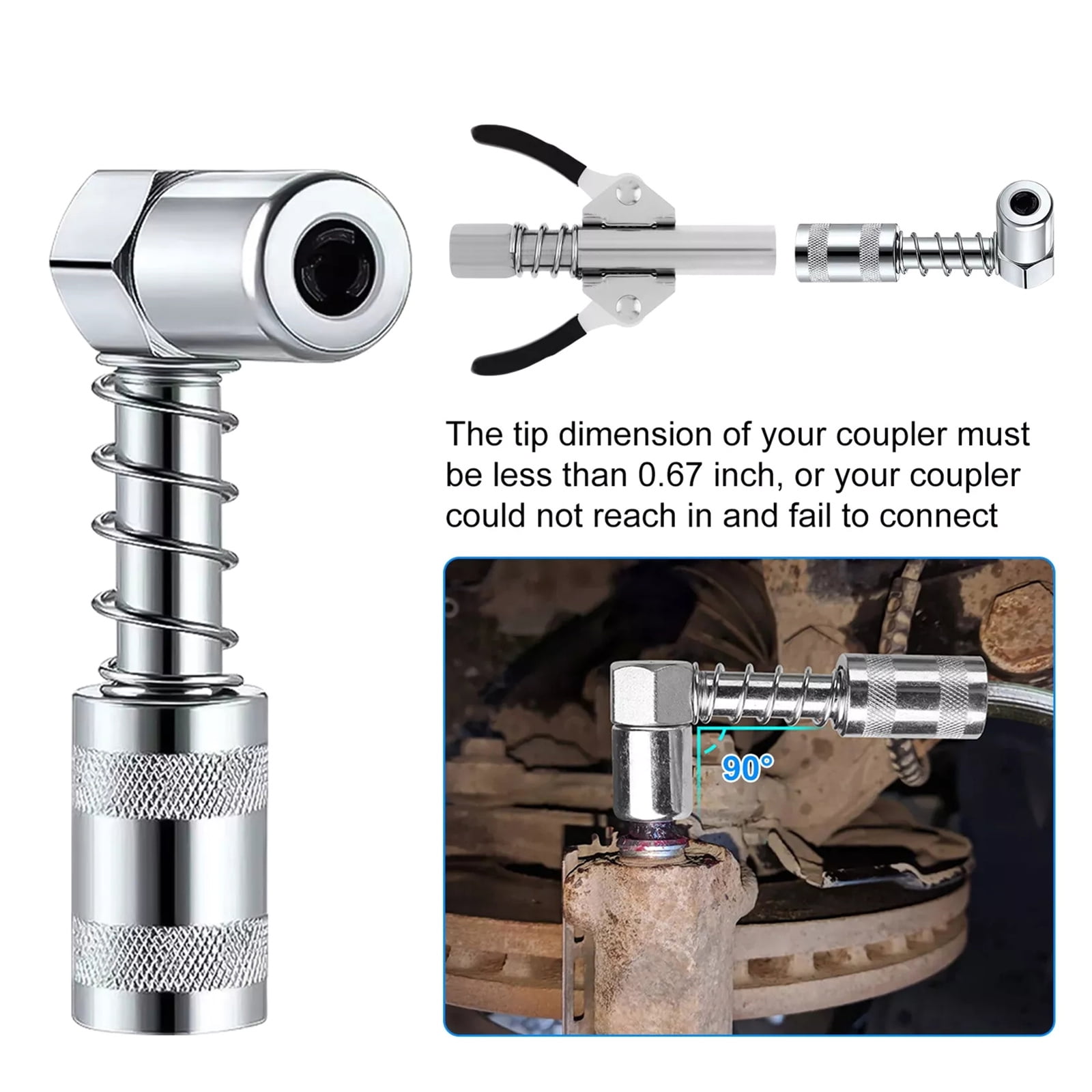 GUYUTING Versatile Steel Grease Needle Nozzles for Deep Hole Lubrication, Durable Material, Long-Lasting