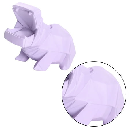 HOOWIFFY House Hippo Figurine Desktop Ornament Resin 1Pack Purple