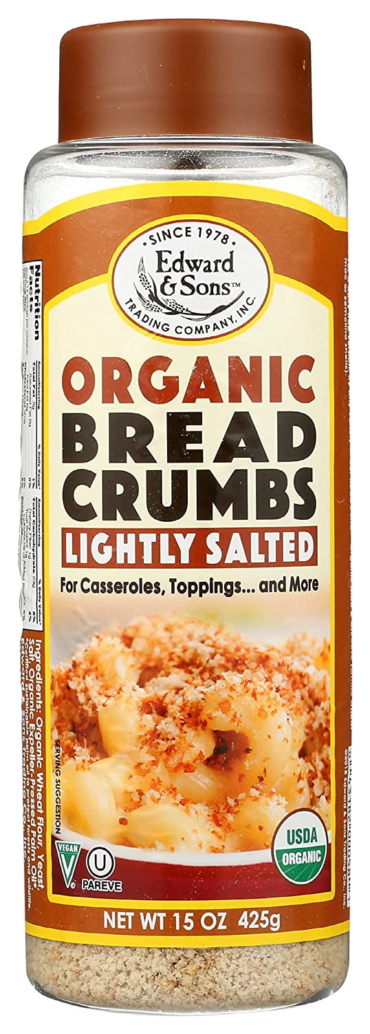 Edward & Sons Organic Breadcrumbs Lightly Salted -- 15 oz Pack of 2