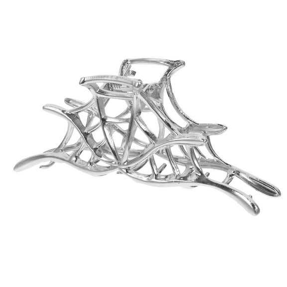 NICEXMAS Women Hair Claw Clip Zinc Alloy Silver 1Set