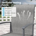 thumbnail image 2 of DIFY Patio Swivel Dining Chairs Set for 2, High Back Outdoor Textilene Fabric Chairs, Grey, 2 of 7