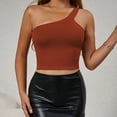 thumbnail image 5 of LIaqionyy Women's Crop Tank Tops Trendy One Shoulder Lightweight Slim Sleeveless Top Comfy Stretch Summer Shirts, 5 of 7