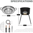 thumbnail image 3 of Barton Comal Set with 80,000 BTU Propane Stove, Stainless Steel Discada & Burner Stand for Outdoor Cooking, 3 of 7