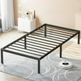 thumbnail image 6 of Queen Bed Frame 14 inch Heavy Duty Metal Platform Bedroom Frame with Storage Space, Steel Slat Support, Black, 6 of 7