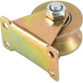 thumbnail image 5 of 8 PCS 2 Inch Steel U Groove Wheel Pulley, Sliding Gate Rollers with Bracket, Heavy Duty Rigid Caster for Inverted Track, 5 of 5